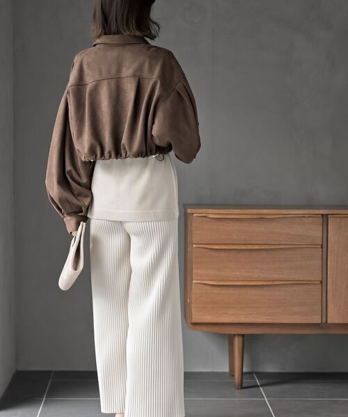 rps(アールピーエス)の「スエードポンチショートブルゾン(ブルゾン・レディース・グレイッシュベージュ/ブラウン/チャコールグレー・フリー)」の12枚目の写真