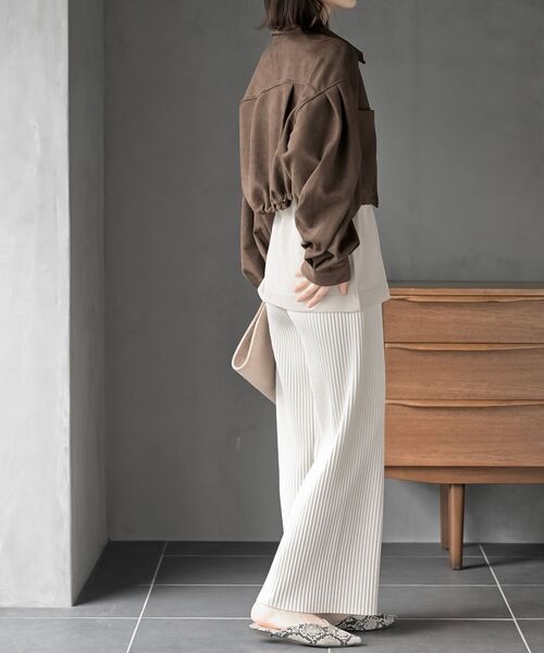 rps(アールピーエス)の「スエードポンチショートブルゾン(ブルゾン・レディース・グレイッシュベージュ/ブラウン/チャコールグレー・フリー)」の13枚目の写真