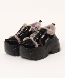 YOSUKE | 「YOSUKE/ヨースケ」厚底レースアップボア付きスニーカー(スニーカー)