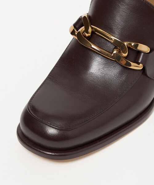 セール】チェーンヒールアップローファーパンプス55↑（パンプス