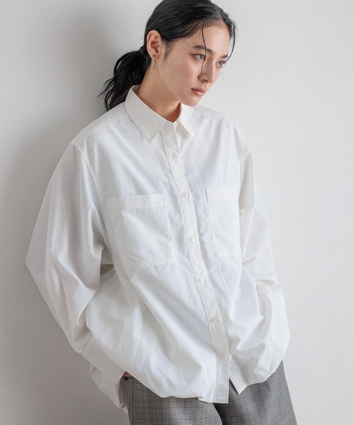 LOWRYS FARM（ローリーズファーム）の「バルーンチュニックシャツ　581116（シャツ/ブラウス・レディース・オフホワイト/ブラック・FREE）」の9枚目の写真