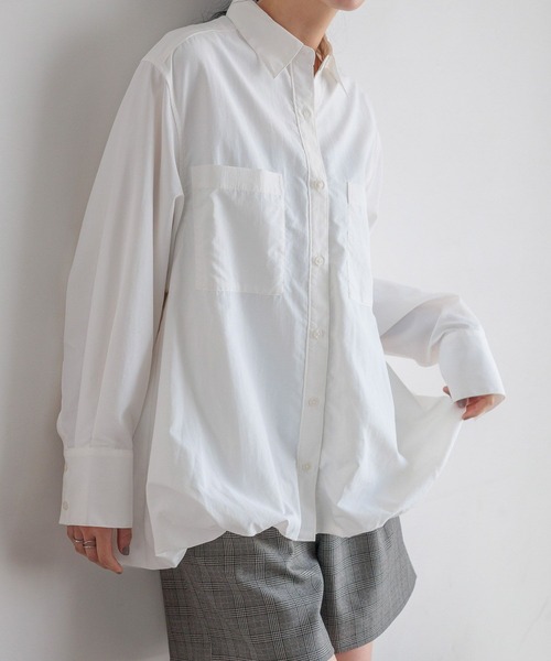 LOWRYS FARM（ローリーズファーム）の「バルーンチュニックシャツ　581116（シャツ/ブラウス・レディース・オフホワイト/ブラック・FREE）」の10枚目の写真
