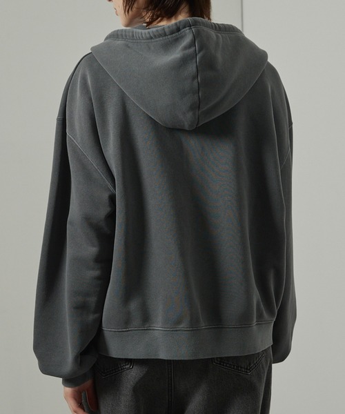 【セール】【Alfred Alex】ヴィンテージ加工ピグメント パッチロゴダブルジップパーカー【セットアップ対応】（パーカー）｜Alfred Alex（アルフレッドアレックス）