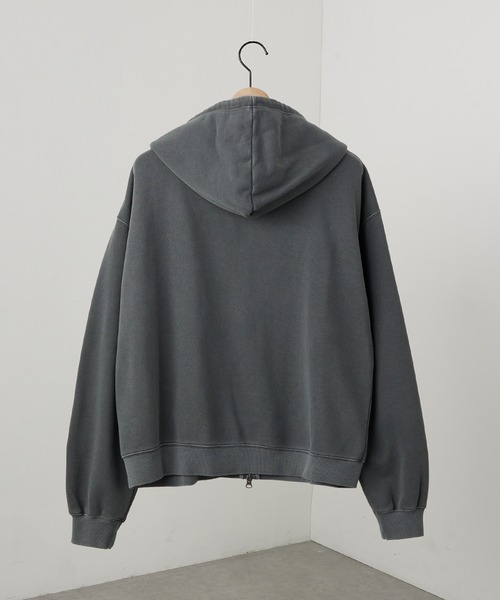 Alfred Alex（アルフレッドアレックス）の「【Alfred Alex】ヴィンテージ加工ピグメント パッチロゴダブルジップパーカー【セットアップ対応】（パーカー・メンズ・ダークブラウン/ブラック/チャコール/ブルー・L/M）」の9枚目の写真