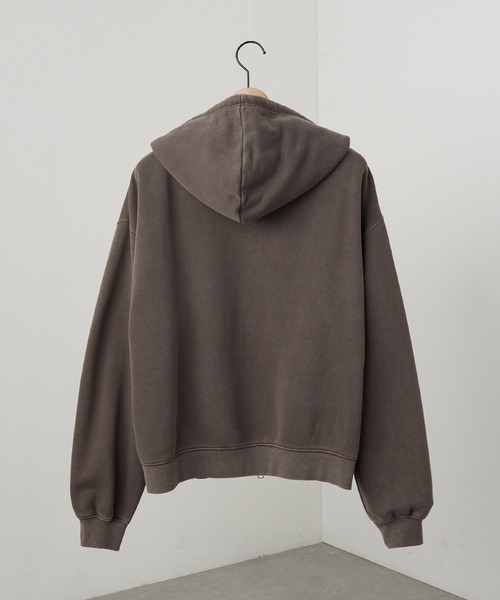 Alfred Alex（アルフレッドアレックス）の「【Alfred Alex】ヴィンテージ加工ピグメント パッチロゴダブルジップパーカー【セットアップ対応】（パーカー・メンズ・ダークブラウン/ブラック/チャコール/ブルー・L/M）」の12枚目の写真