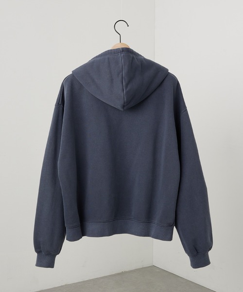 Alfred Alex（アルフレッドアレックス）の「【Alfred Alex】ヴィンテージ加工ピグメント パッチロゴダブルジップパーカー【セットアップ対応】（パーカー・メンズ・ダークブラウン/ブラック/チャコール/ブルー・L/M）」の15枚目の写真