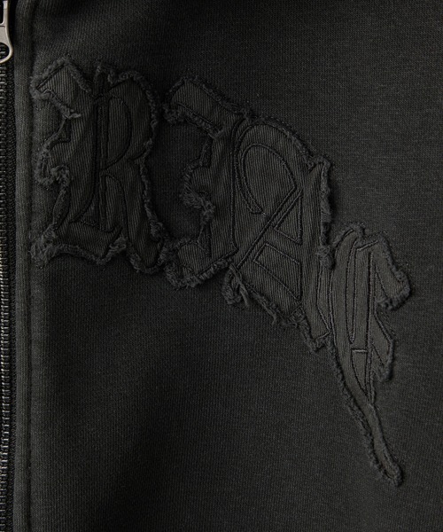 【セール】【Alfred Alex】ヴィンテージ加工ピグメント パッチロゴダブルジップパーカー【セットアップ対応】（パーカー）｜Alfred Alex（アルフレッドアレックス）