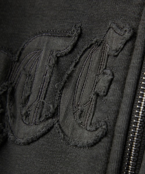 【セール】【Alfred Alex】ヴィンテージ加工ピグメント パッチロゴダブルジップパーカー【セットアップ対応】（パーカー）｜Alfred Alex（アルフレッドアレックス）