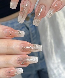 ONEP STAR（ワンピスター）の「簡単にネイルチップ ハンドネイルチップ バタフライデザイン（ネイルシール/ネイルチップ）」