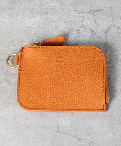 UNIVERSAL OVERALL(ユニバーサルオーバーオール)の「UNIVERSAL OVERALL シボレザーL型ジップウォレット(ショート)(財布・メンズ・オレンジ/ベージュ/グリーン/ブラック・FREE)」の4枚目の写真