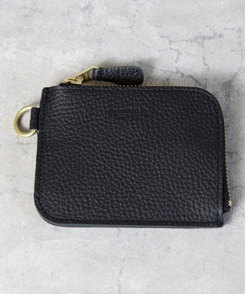 UNIVERSAL OVERALL(ユニバーサルオーバーオール)の「UNIVERSAL OVERALL シボレザーL型ジップウォレット(ショート)(財布・メンズ・オレンジ/ベージュ/グリーン/ブラック・FREE)」の1枚目の写真