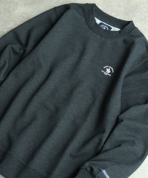 Santa Barbara Polo & Racquet Club(サンタ・バーバラ・ポロ & ラケット・クラブ)の「【Santa Barbara Polo & Racquet Club / サンタバーバラ ポロ & ラケット クラブ】ロゴ刺繍 クルーネック スウェット トレーナー(スウェット・メンズ・オートミール/グリーン/ネイビー/チャコールグレー・M/L/LL)」の10枚目の写真