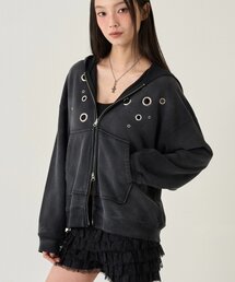 WHO'S WHO gallery | EYELET ZIP HOODIE(パーカー)