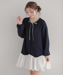 Fit more | カーブバルーンヘムミニワンピース(ワンピース)