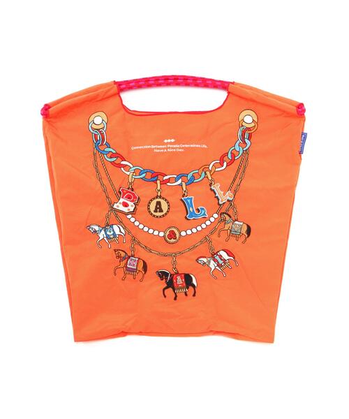 Ball&Chain(ボールアンドチェーン)の「Ball&Chain(ボールアンドチェーン) Horse Charm/Mサイズ(エコバッグ/サブバッグ・レディース・ネイビー/ベージュ/オレンジ・F)」の1枚目の写真