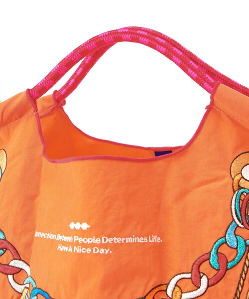 Ball&Chain（ボールアンドチェーン）の「Ball&Chain(ボールアンドチェーン) Horse Charm/Mサイズ（エコバッグ/サブバッグ・レディース・ネイビー/ベージュ/オレンジ・F）」の9枚目の写真