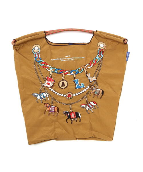 Ball&Chain（ボールアンドチェーン）の「Ball&Chain(ボールアンドチェーン) Horse Charm/Mサイズ（エコバッグ/サブバッグ・レディース・ネイビー/ベージュ/オレンジ・F）」の2枚目の写真
