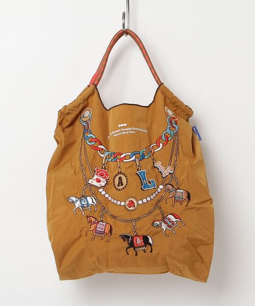 Ball&Chain（ボールアンドチェーン）の「Ball&Chain(ボールアンドチェーン) Horse Charm/Mサイズ（エコバッグ/サブバッグ・レディース・ネイビー/ベージュ/オレンジ・F）」の6枚目の写真