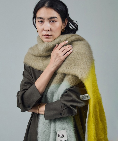 セール】【Ezcaray（エスカライ）】COLOR BLOCK（マフラー）｜814