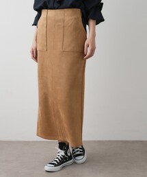 【セットアップ可・洗える】マシュマロスウェードスカート