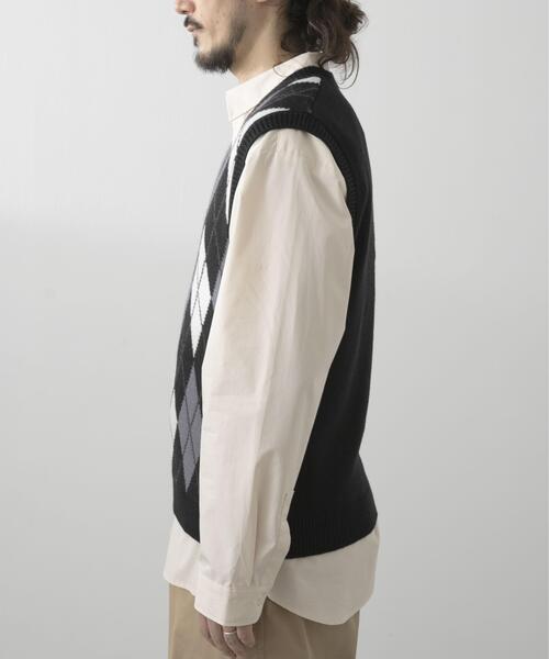 ITEMS URBANRESEARCH(アイテムズ アーバンリサーチ)の「ウール混アーガイルVネックニットベスト(ベスト・メンズ・ブルー/ブラック・LARGE/MEDIUM)」の15枚目の写真