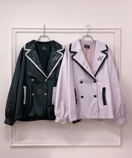 美品 ▶︎銀座マギー シープレザージャケット フリル ライダース 本革 38 美品 ▶︎銀座マギー シープレザージャケット フリル ライダース 本革