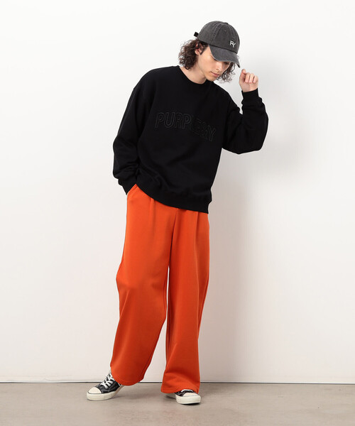 Purple&Yellow（パープルアンドイエロー）の「裏毛 ワイドパンツ（その他パンツ・メンズ・ブラック/グレー/オレンジ・LARGE/MEDIUM/SMALL/X-SMALL）」の20枚目の写真