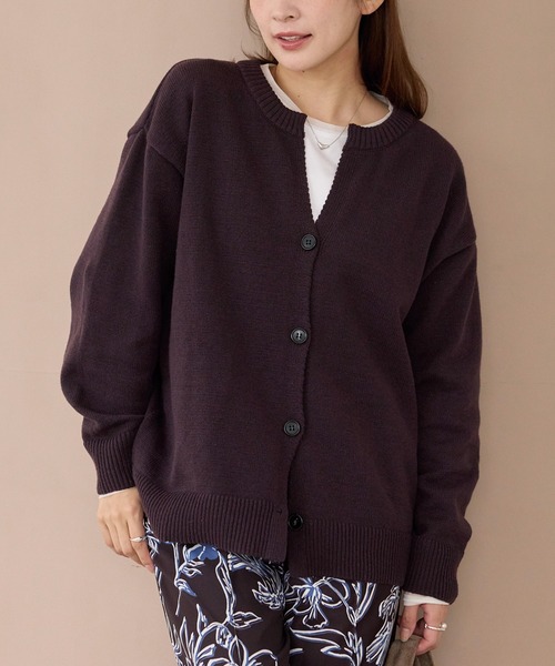 セール】【洗える】スキッパーニットカーデ（カーディガン/ボレロ
