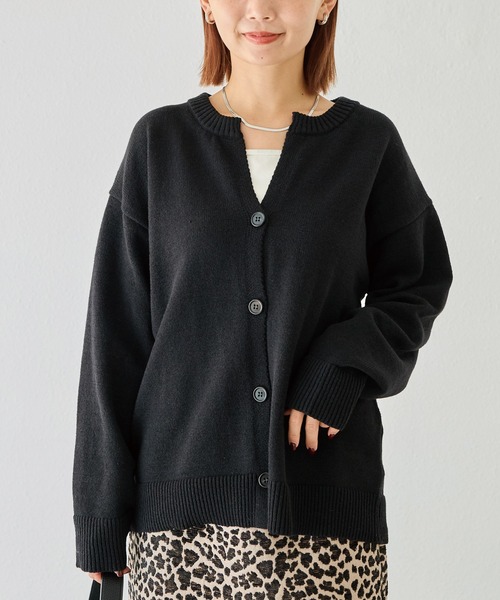 セール】【洗える】スキッパーニットカーデ（カーディガン/ボレロ
