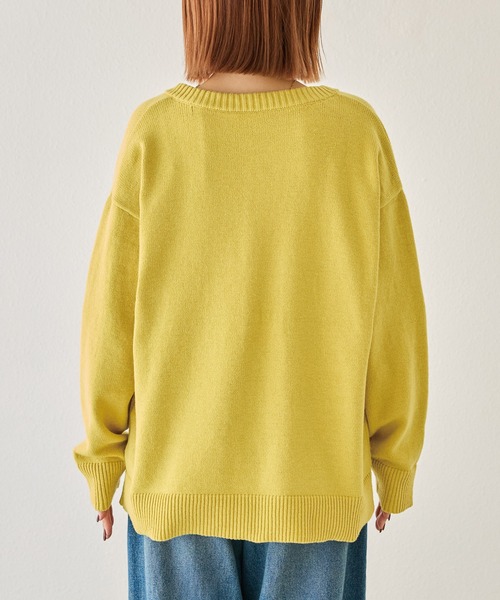 LAVEANGE（ラビアンジェ）の「【洗える】スキッパーニットカーデ