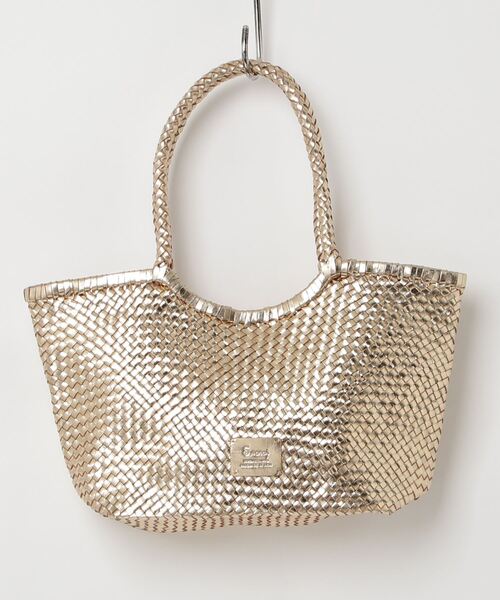 MAISON mou(メゾンムー)の「【Swaraj/スワラージ】ゴートメッシュトートバッグ(手編み)ゴールド(トートバッグ・レディース・ゴールド・FREE)」の1枚目の写真