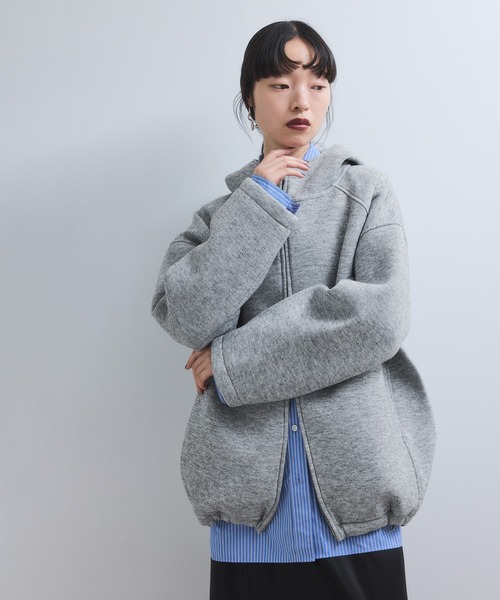 ADAM ET ROPE'(アダムエロペ)の「【WEB限定】メランジボンディングフーディーブルゾン(ブルゾン・レディース・グレー/ブラウン/ベージュ・FREE)」の13枚目の写真
