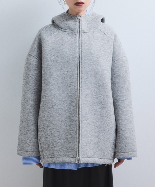 セール】【WEB限定】メランジボンディングフーディーブルゾン