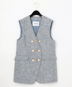 セール】シルクミックスツイード ダブルブレストジレ（ベスト