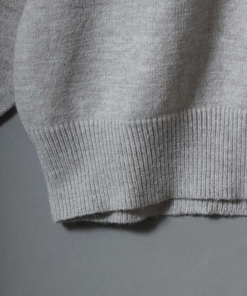 ANPAS(アンパス)の「Hand-Stitched Motif Knit Sweater/モチーフハンドステッチニット クルーネックセーター ユニセックス メンズ レディース(ニット/セーター・メンズ・グレー系2/ブラック系2/ネイビー系2/ブラック系1/グレー系1/ネイビー系1・M/L)」の15枚目の写真