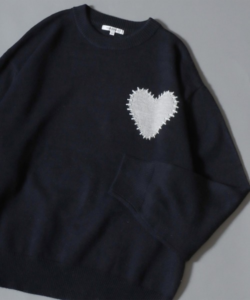 ANPAS(アンパス)の「Hand-Stitched Motif Knit Sweater/モチーフハンドステッチニット クルーネックセーター ユニセックス メンズ レディース(ニット/セーター・メンズ・グレー系2/ブラック系2/ネイビー系2/ブラック系1/グレー系1/ネイビー系1・M/L)」の22枚目の写真