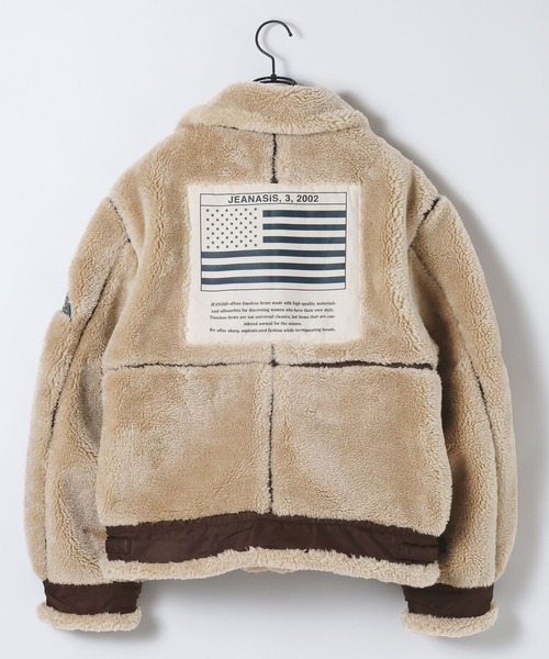 AVIREX（アヴィレックス）の「【AVIREX×JEANASIS】ボア B-3/588586（ミリタリージャケット・レディース・グレー系その他/ベージュ系その他・FREE）」の4枚目の写真