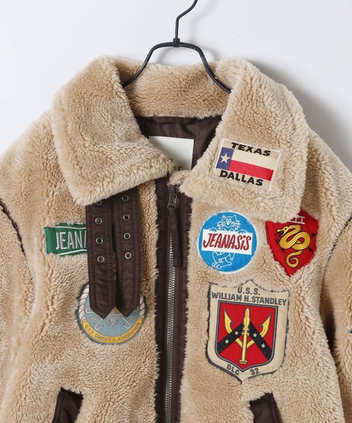 AVIREX（アヴィレックス）の「【AVIREX×JEANASIS】ボア B-3/588586（ミリタリージャケット・レディース・グレー系その他/ベージュ系その他・FREE）」の5枚目の写真