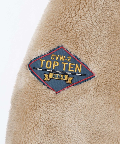 AVIREX（アヴィレックス）の「【AVIREX×JEANASIS】ボア B-3/588586（ミリタリージャケット・レディース・グレー系その他/ベージュ系その他・FREE）」の8枚目の写真