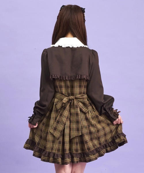 Secret Honey ハートバックル付ボレロ風長袖ワンピース ブラック ハートバックル付ボレロ風長袖ワンピース（ワンピース）｜Secret Honey