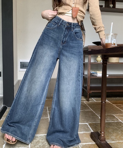 FREE STYLISTS(フリー スタイリスト)の「YUGA_YGMC High-waisted baggy denim pants(デニムパンツ・レディース・ブラック/インディゴブルー・S/M/L)」の16枚目の写真