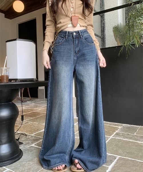 FREE STYLISTS(フリー スタイリスト)の「YUGA_YGMC High-waisted baggy denim pants(デニムパンツ・レディース・ブラック/インディゴブルー・S/M/L)」の10枚目の写真