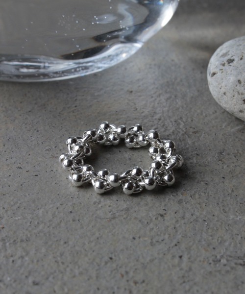 Soierie（ソワリー）の「ポム チェーン シンプル リング / Pome chain simple ring（リング・レディース・シルバー/シルバー×ゴールド・S/L）」の2枚目の写真