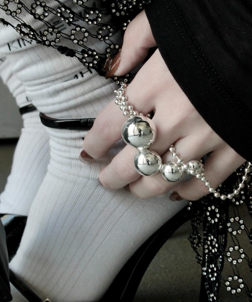 Soierie（ソワリー）の「ポム チェーン シンプル リング / Pome chain simple ring（リング・レディース・シルバー/シルバー×ゴールド・S/L）」の13枚目の写真