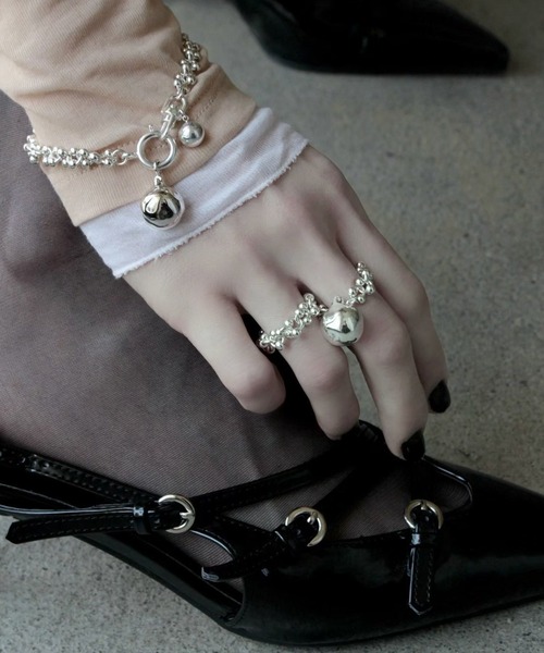 Soierie（ソワリー）の「ポム チェーン シンプル リング / Pome chain simple ring（リング・レディース・シルバー/シルバー×ゴールド・S/L）」の12枚目の写真