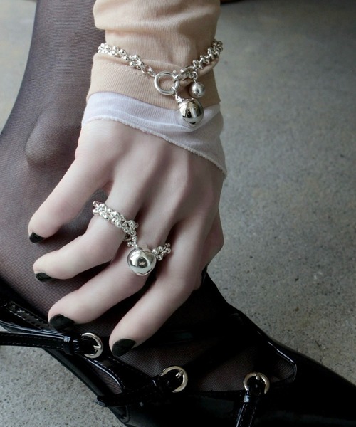 Soierie（ソワリー）の「ポム チェーン シンプル リング / Pome chain simple ring（リング・レディース・シルバー/シルバー×ゴールド・S/L）」の11枚目の写真