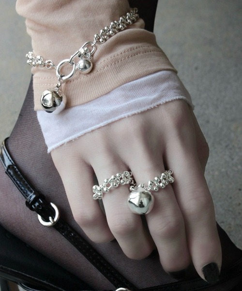 Soierie（ソワリー）の「ポム チェーン シンプル リング / Pome chain simple ring（リング・レディース・シルバー/シルバー×ゴールド・S/L）」の10枚目の写真