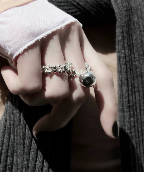 Soierie（ソワリー）の「ポム チェーン シンプル リング / Pome chain simple ring（リング・レディース・シルバー/シルバー×ゴールド・S/L）」の16枚目の写真