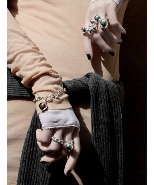 Soierie（ソワリー）の「ポム チェーン シンプル リング / Pome chain simple ring（リング・レディース・シルバー/シルバー×ゴールド・S/L）」の18枚目の写真