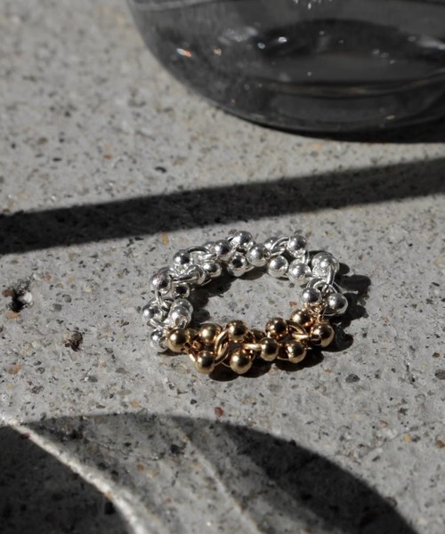 Soierie(ソワリー)の「ポム チェーン シンプル リング / Pome chain simple ring(リング・レディース・シルバー/シルバー×ゴールド・S/L)」の14枚目の写真